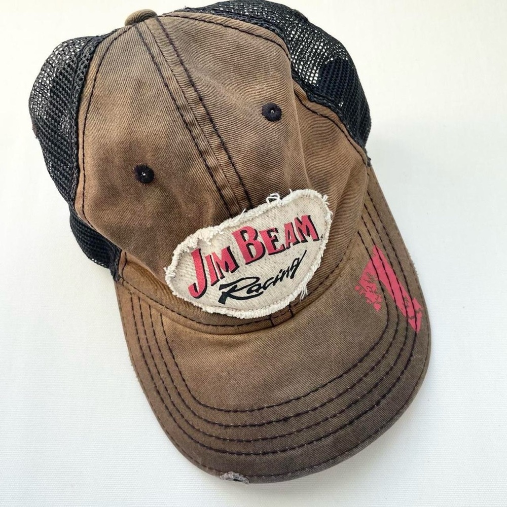 Vintage Brown and Black Racing Hat